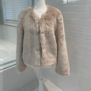 Bershka Cream Teddy Jacket